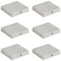 Tapas para postes de valla 6 unidades metal galvanizado 91x91mm de vidaXL, Accesorios para rejas y vallas - Ref: Foro24-14549...