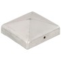 Tapas para postes de valla 6 unidades metal galvanizado 91x91mm de vidaXL, Accesorios para rejas y vallas - Ref: Foro24-14549...