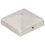 Tapas para postes de valla 6 unidades metal galvanizado 91x91mm de vidaXL, Accesorios para rejas y vallas - Ref: Foro24-14549...
