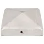 Tapas para postes de valla 6 unidades metal galvanizado 91x91mm de vidaXL, Accesorios para rejas y vallas - Ref: Foro24-14549...