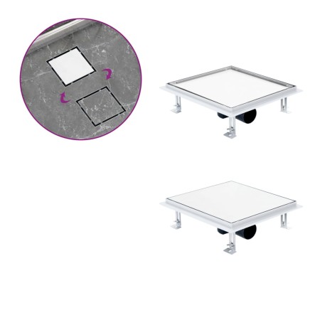 Desagüe de ducha cubierta inserción suelo acero inox. 28x28 cm de vidaXL, Desagües - Ref: Foro24-145996, Precio: 52,95 €, Des...