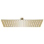 Cabezal ducha efecto lluvia acero inox cuadrado dorado 50x50 cm de vidaXL, Cabezales de ducha - Ref: Foro24-147712, Precio: 8...