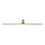Cabezal ducha efecto lluvia acero inox cuadrado dorado 50x50 cm de vidaXL, Cabezales de ducha - Ref: Foro24-147712, Precio: 8...
