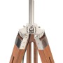 Lámpara de trípode madera maciza de teca marrón y negro 141 cm de vidaXL, Lámparas - Ref: Foro24-288079, Precio: 88,57 €, Des...