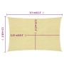 Toldo de vela HDPE beige 160 g/m² 2,5x3,5 m de vidaXL, Sombrillas - Ref: Foro24-311123, Precio: 24,48 €, Descuento: %