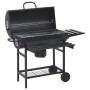 Parrilla de barril ruedas y estantes acero negro 115x85x95 cm de vidaXL, Barbacoas - Ref: Foro24-313636, Precio: 174,82 €, De...