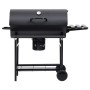 Parrilla de barril ruedas y estantes acero negro 115x85x95 cm de vidaXL, Barbacoas - Ref: Foro24-313636, Precio: 174,82 €, De...