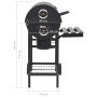 Parrilla de barril ruedas y estantes acero negro 115x85x95 cm de vidaXL, Barbacoas - Ref: Foro24-313636, Precio: 174,82 €, De...