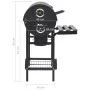 Parrilla de barril ruedas y estantes acero negro 115x85x95 cm de vidaXL, Barbacoas - Ref: Foro24-313636, Precio: 165,37 €, De...