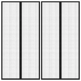 Mosquiteras para puerta bloque magnético 2 uds negro 220x100 cm de vidaXL, Mosquiteras para ventanas - Ref: Foro24-314687, Pr...