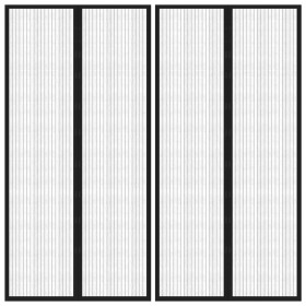 Mosquiteras para puerta bloque magnético 2 uds negro 220x100 cm de vidaXL, Mosquiteras para ventanas - Ref: Foro24-314687, Pr...