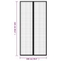 Mosquiteras para puerta bloque magnético 2 uds negro 220x100 cm de vidaXL, Mosquiteras para ventanas - Ref: Foro24-314687, Pr...