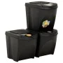 Stapelbare Mülleimer 3 Stück anthrazitgrau 75 L von vidaXL, Mülltonnen und Mülltonnen - Ref: Foro24-316184, Preis: 58,33 €, R...