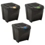 Cubos de basura apilables 3 piezas gris antracita 75 L de vidaXL, Cubos de la basura y papeleras - Ref: Foro24-316184, Precio...