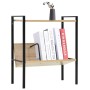 Estantería de 2 niveles de aglomerado negro y roble 52x28x59 cm de vidaXL, Librerías y estanterías - Ref: Foro24-288231, Prec...