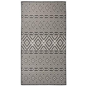 Alfombra de exterior de tejido plano rayas negras 80x150 cm de vidaXL, Alfombras - Ref: Foro24-340848, Precio: 36,28 €, Descu...