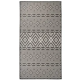Alfombra de exterior de tejido plano rayas negras 80x150 cm de vidaXL, Alfombras - Ref: Foro24-340848, Precio: 35,40 €, Descu...