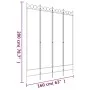 Biombo divisor de 4 paneles de tela blanco 160x200 cm de vidaXL, Divisores de ambientes - Ref: Foro24-350150, Precio: 43,31 €...