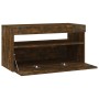 Mueble de TV con luces LED roble ahumado 75x35x40 cm de vidaXL, Muebles TV - Ref: Foro24-815123, Precio: 50,40 €, Descuento: %