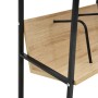 Estantería de 2 niveles de aglomerado negro y roble 52x28x59 cm de vidaXL, Librerías y estanterías - Ref: Foro24-288231, Prec...