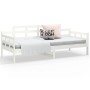 Sofá cama madera maciza de pino blanco 90x200 cm de vidaXL, Camas y somieres - Ref: Foro24-820328, Precio: 116,47 €, Descuent...
