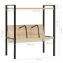 Estantería de 2 niveles de aglomerado negro y roble 52x28x59 cm de vidaXL, Librerías y estanterías - Ref: Foro24-288231, Prec...