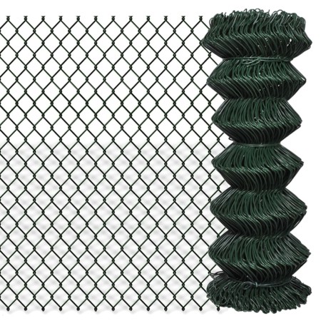 Valla de tela metálica acero verde 1x25 m de vidaXL, Paneles de vallas - Ref: Foro24-140349, Precio: 90,10 €, Descuento: %