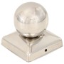 Tapas para postes 6 uds acero inoxidable globo final 71x71 mm de vidaXL, Accesorios para rejas y vallas - Ref: Foro24-145493,...