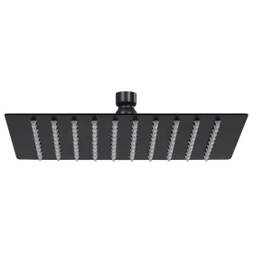 Black square stainless steel rain effect shower head 20x20 cm by vidaXL, shower heads - Ref: Foro24-147695, Price: 24,02 €, D...