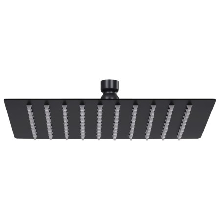 Cabezal ducha efecto lluvia acero inox cuadrado negro 20x20 cm de vidaXL, Cabezales de ducha - Ref: Foro24-147695, Precio: 24...