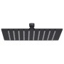 Cabezal ducha efecto lluvia acero inox cuadrado negro 20x20 cm de vidaXL, Cabezales de ducha - Ref: Foro24-147695, Precio: 24...
