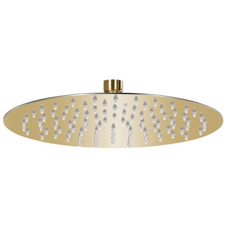 Cabezal de ducha redondo efecto lluvia acero inox dorado 25 cm de vidaXL, Cabezales de ducha - Ref: Foro24-147704, Precio: 23...
