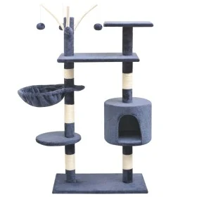 Rascador para gatos poste rascador de sisal 125 cm azul oscuro de vidaXL, Mobiliario para gatos - Ref: Foro24-170484, Precio:...