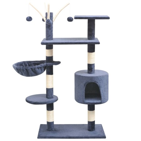 Rascador para gatos poste rascador de sisal 125 cm azul oscuro de vidaXL, Mobiliario para gatos - Ref: Foro24-170484, Precio:...