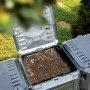 Compostador de jardín negro 380 L de vidaXL, Compostadores - Ref: Foro24-312272, Precio: 72,53 €, Descuento: %