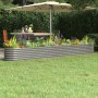 Jardinera arriate acero recubrimiento polvo gris 332x40x36 cm de vidaXL, Maceteros y jardineras - Ref: Foro24-318884, Precio:...