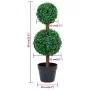 Ball-shaped artificial boxwood plant with green pot 60 cm by vidaXL, artificial flora - Ref: Foro24-336510, Price: 41,82 €, D...