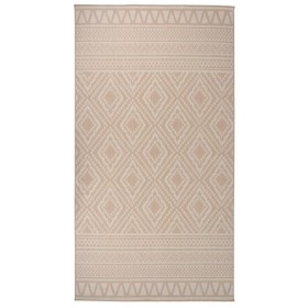 Alfombra de exterior de tejido plano rayas marrones 80x150 cm de vidaXL, Alfombras - Ref: Foro24-340862, Precio: 32,15 €, Des...