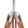 Lámpara de trípode madera maciza de teca marrón y gris 141 cm de vidaXL, Lámparas - Ref: Foro24-288078, Precio: 85,85 €, Desc...