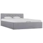 Cama hidráulica con almacenaje y LED tela gris claro 140x200 cm de vidaXL, Camas y somieres - Ref: Foro24-285579, Precio: 366...