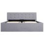 Cama hidráulica con almacenaje y LED tela gris claro 140x200 cm de vidaXL, Camas y somieres - Ref: Foro24-285579, Precio: 342...