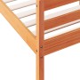 Estructura cama con cabecero madera pino marrón cera 120x200 cm de vidaXL, Camas y somieres - Ref: Foro24-842793, Precio: 124...