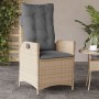 Sillones reclinables jardín y cojines beige mix 2 uds ratán PE de vidaXL, Sillas de jardín - Ref: Foro24-365269, Precio: 228,...