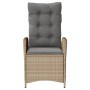 Sillones reclinables jardín y cojines beige mix 2 uds ratán PE de vidaXL, Sillas de jardín - Ref: Foro24-365269, Precio: 228,...