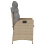 Sillones reclinables jardín y cojines beige mix 2 uds ratán PE de vidaXL, Sillas de jardín - Ref: Foro24-365269, Precio: 228,...