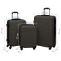Juego de maletas rígidas con ruedas 3 piezas ABS gris antracita de vidaXL, Maletas - Ref: Foro24-92417, Precio: 133,61 €, Des...