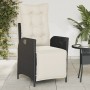 Sillones reclinables jardín con reposapiés 2 uds ratán PE negro de vidaXL, Sillas de jardín - Ref: Foro24-365288, Precio: 228...
