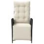 Sillones reclinables jardín con reposapiés 2 uds ratán PE negro de vidaXL, Sillas de jardín - Ref: Foro24-365288, Precio: 228...