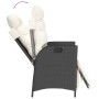 Sillones reclinables jardín con reposapiés 2 uds ratán PE negro de vidaXL, Sillas de jardín - Ref: Foro24-365288, Precio: 228...