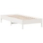 Estructura de cama madera maciza de pino blanco 90x200 cm de vidaXL, Camas y somieres - Ref: Foro24-842711, Precio: 81,55 €, ...